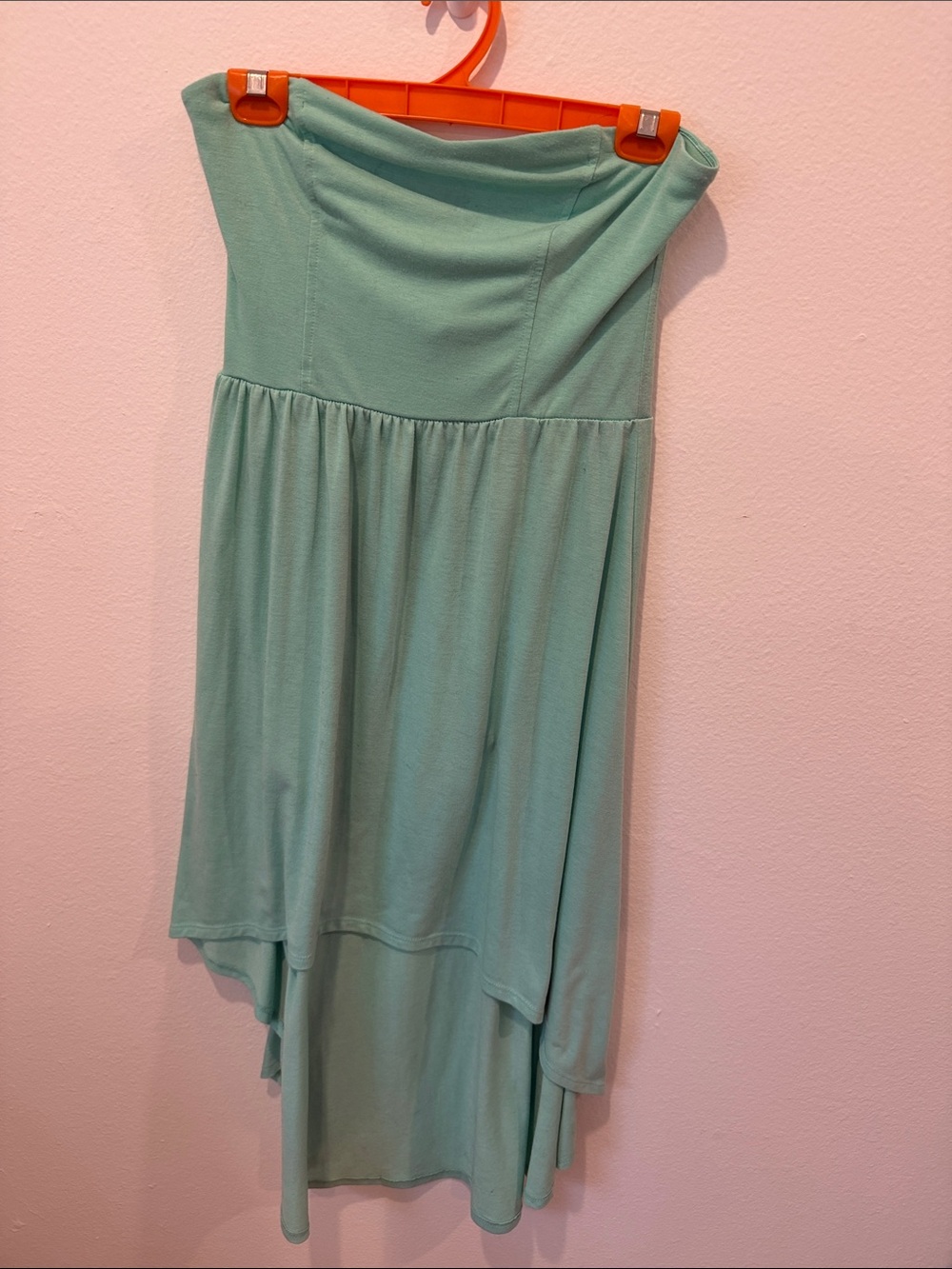 Xhilaration Mint Green High-Low Strapless Skirt